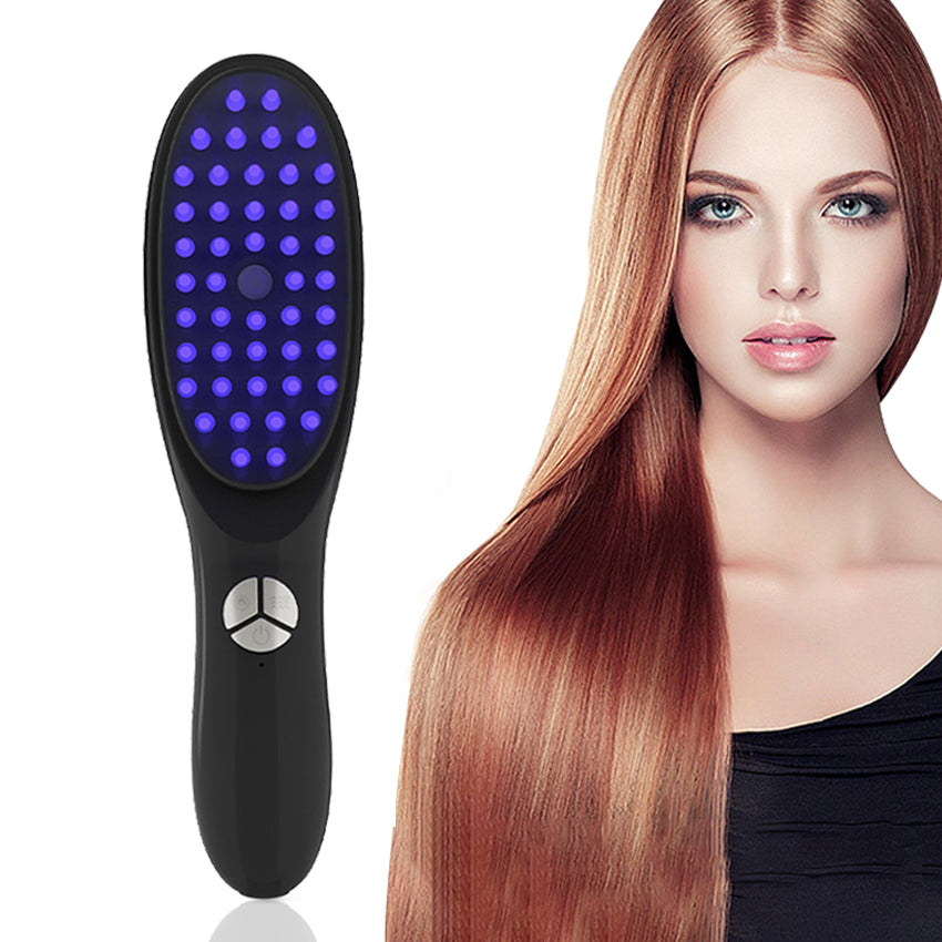 Vibrating Hair Care Device - Red & Blue Light Therapy - Water Replenishing - ABS Material - White+Black - 20cm+