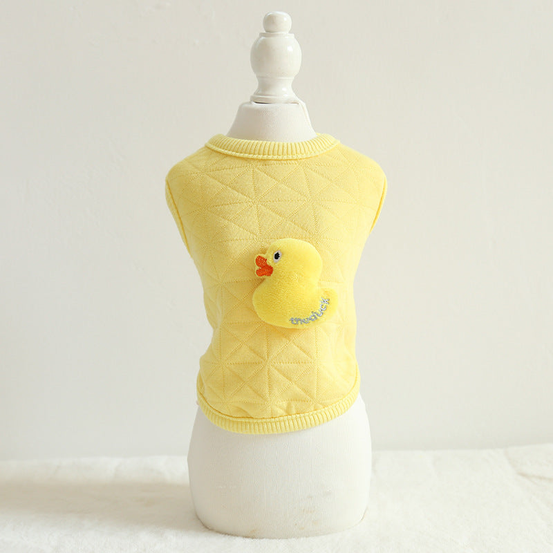 Vêtements pour chiens de lait à tête d'animal à carreaux à la mode