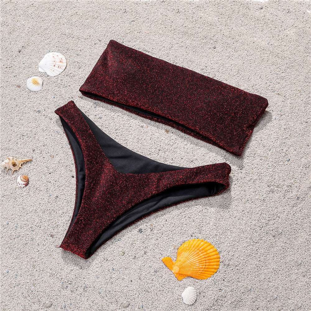 Professional Tube Top Bikini - Polyester Construction (82% Content, High-Quality Materials, Flattering Fit, Summer Essential)
