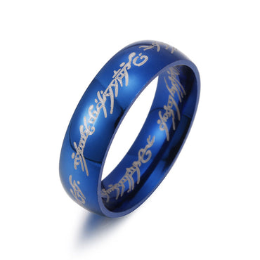 Bague en acier titane pour hommes