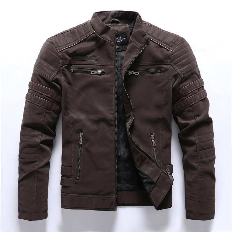Vestes en cuir PU pour hommes, manteaux à la mode