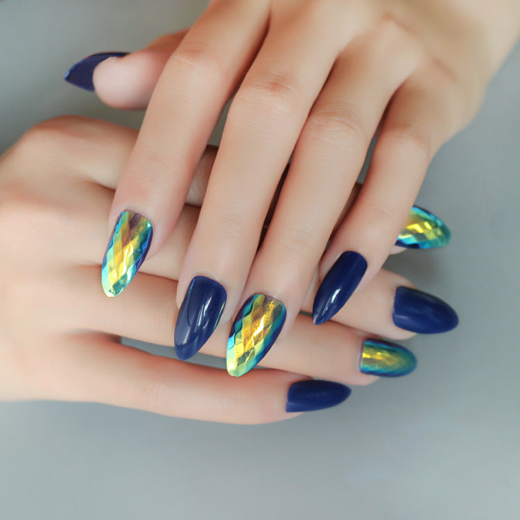 Square-Head Press-On Nails - VN15-0061-F14 | 24 Pieces + Nail Strip Set