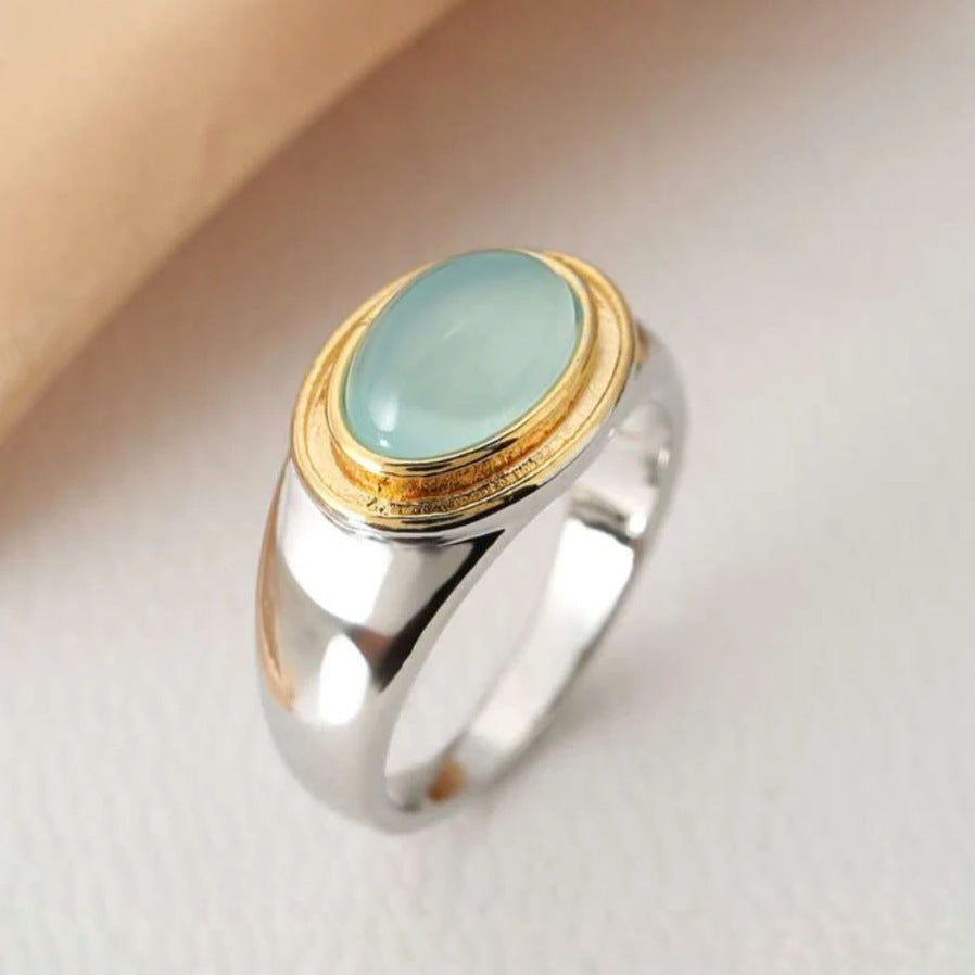 C it all Ellipse Opal Ring Silver – US 5-10