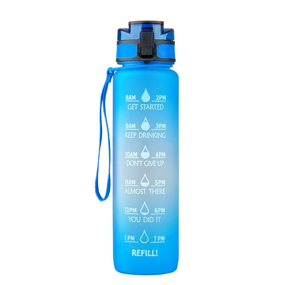 Professional Transparent Sports Bottle - Tritan + PP Construction (1000ml, BPA-Free, 29.5x7.5cm, 200g)