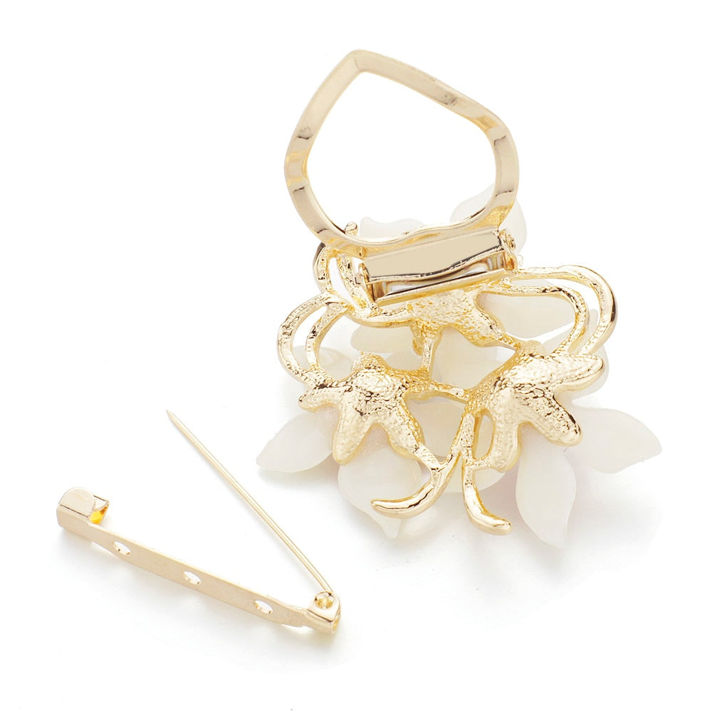 Diamant opal brosch