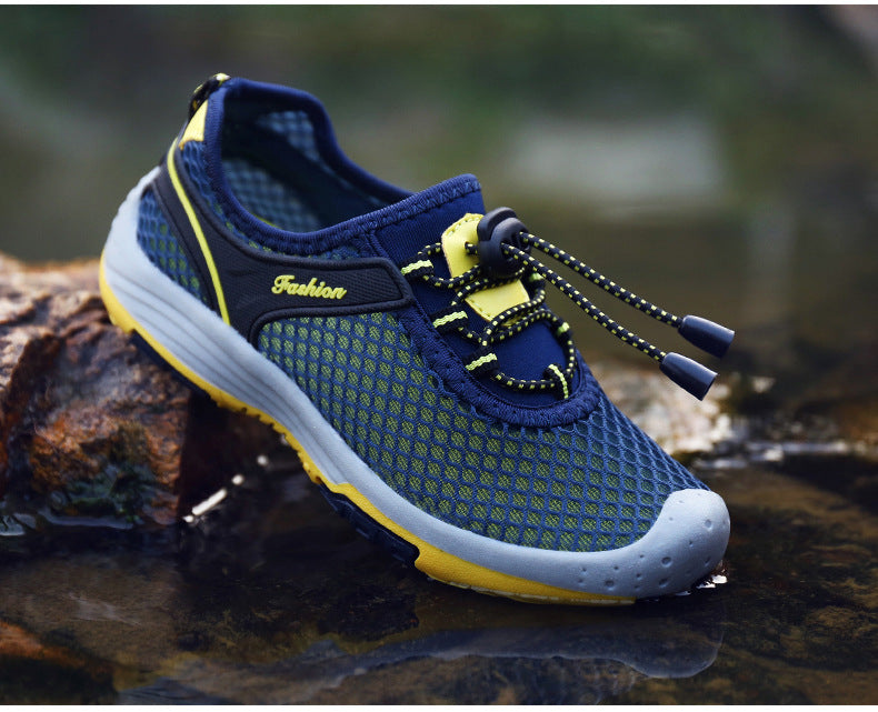 Chaussures de plage décontractées, chaussures en amont pour enfants, chaussures transfrontalières en amont pour garçons, maille d'été respirante, loisirs