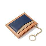 Multi card zipper card case key chain small wallet