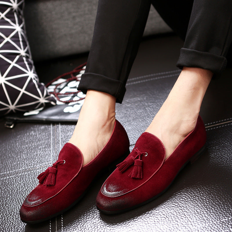 Men's Pea Shoes Leather Shoes