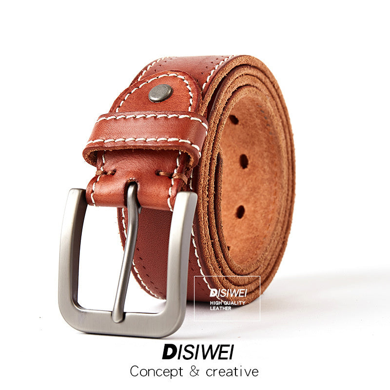 Washed Leather Belt - Vintage Character