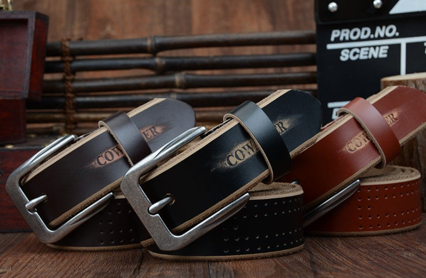 Men's Swedish Leather Belt - Nordic Quality