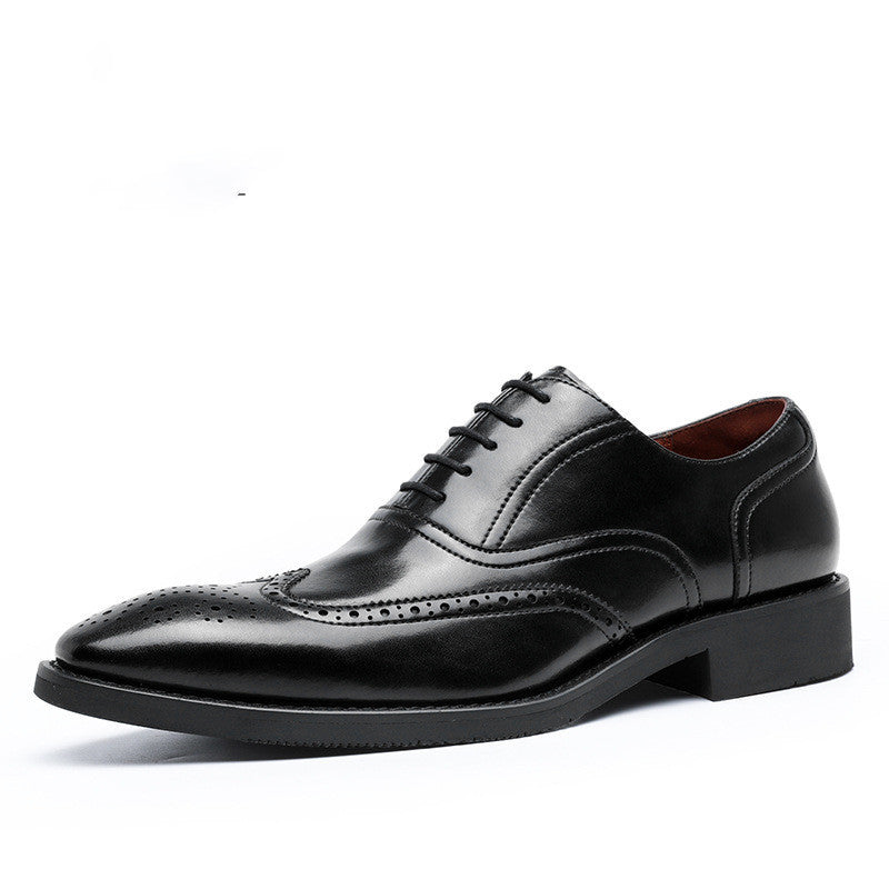Herrskor i läder med gummisula och oxfords