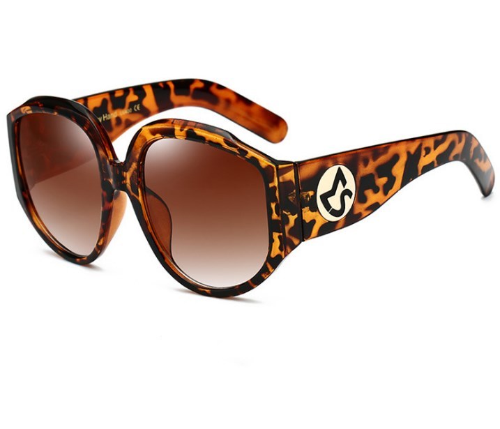 Nouveauté surdimensionné femmes lunettes de soleil rondes mode dames montures Olive lunettes