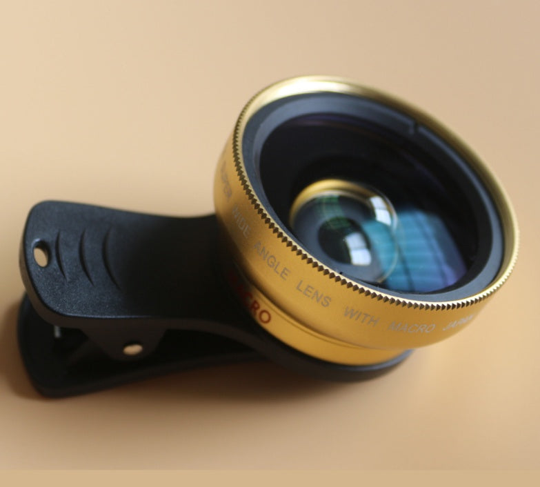 Telefonlinssats 0,45x Supervidvinkel & 12,5x Super Macro Lens HD Camera Lentes