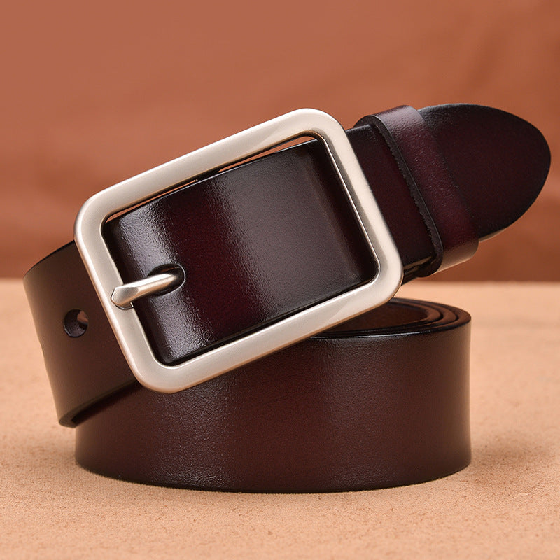 Leather Belt Buckle Belt - Timeless Classic