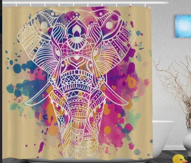 Art Design Graffiti Hip Hop African Girl Shower Curtain - Modern Building Bathroom Decor