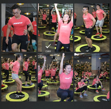 Trampoline for Home Gym - Fitness Handrail Trampoline