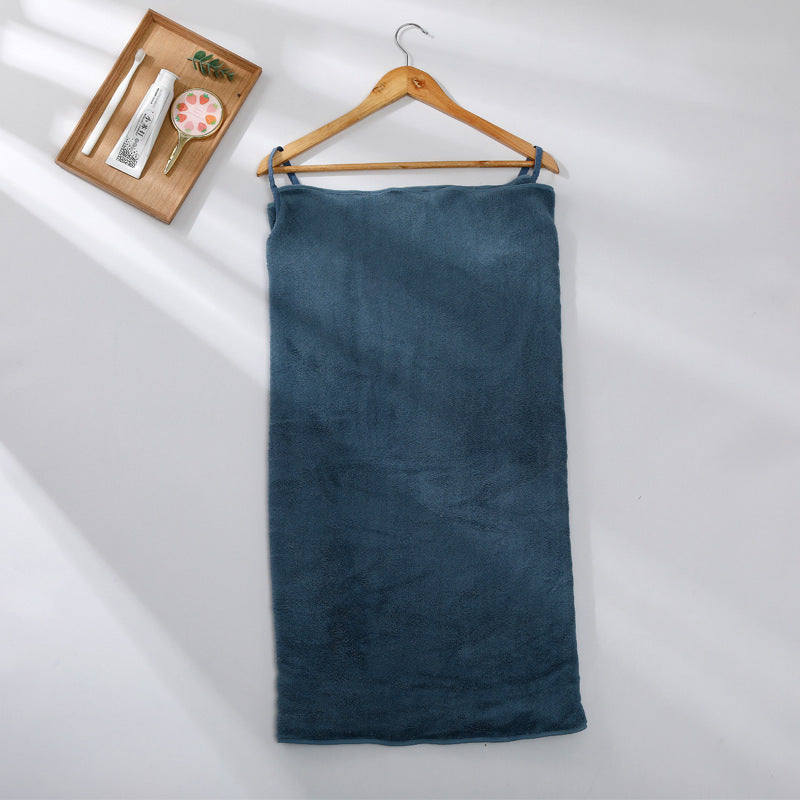 Coral Fleece Women's Sling Bath Towel Can Be Worn For Bathing
