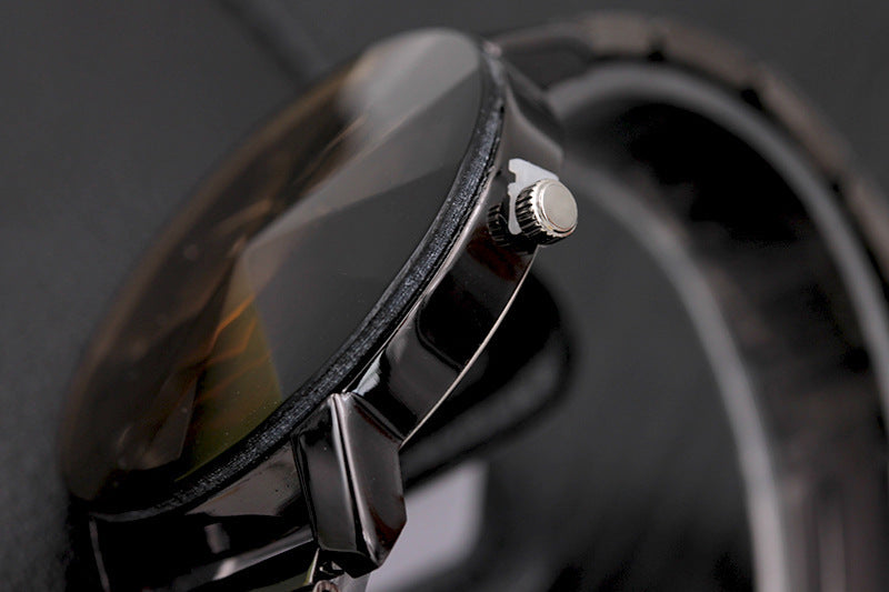 Montre en acier à plateau tournant avec boussole, équipement de mode, montres de Couple pour hommes et femmes