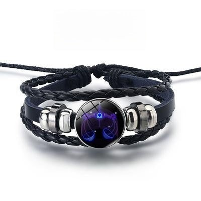 12 Constellations Luminous Armband Mode Nattlampa Punk Style Starry Sky Armband För Män Kvinnor Barn