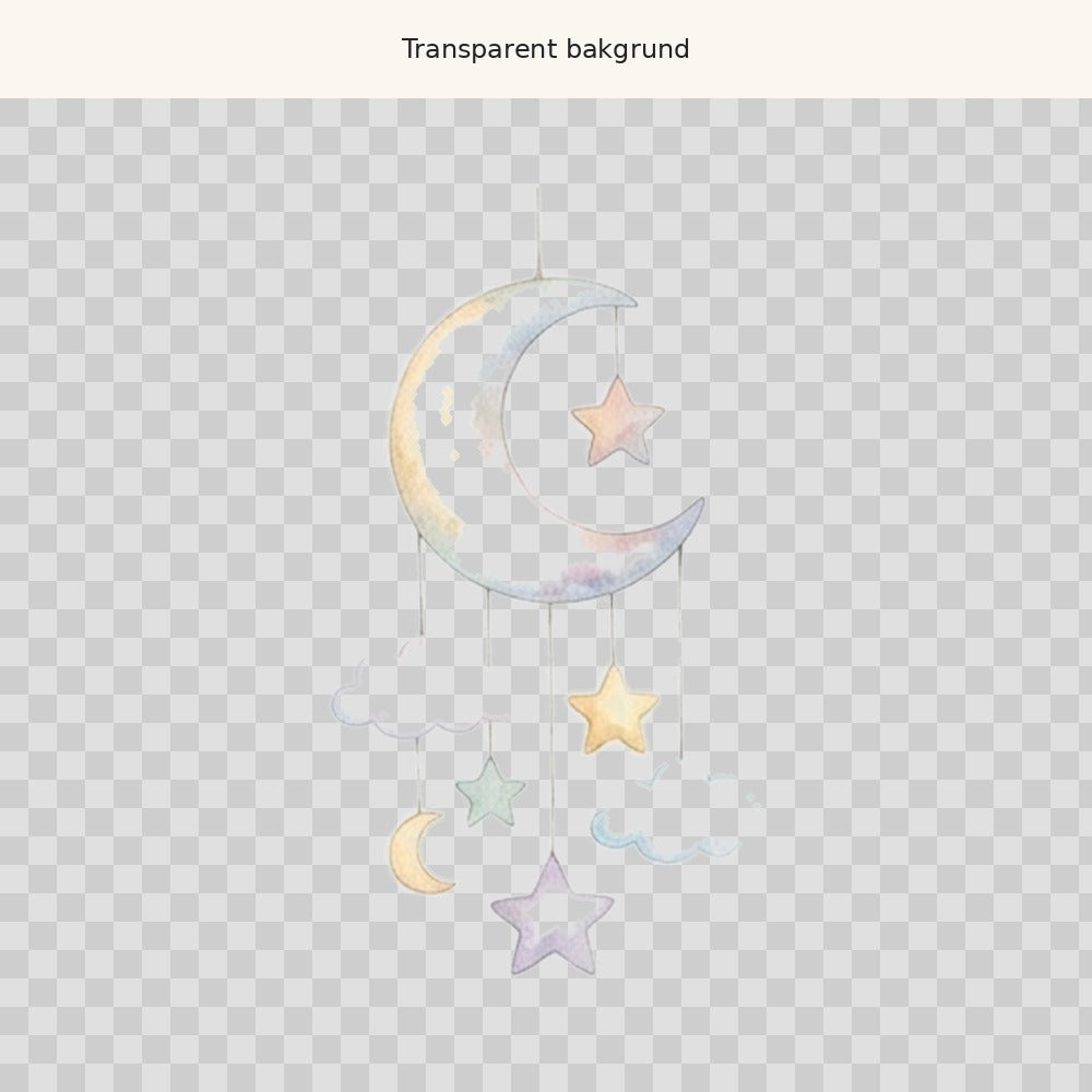 Månmobil – transparent PNG-motiv (clipart)