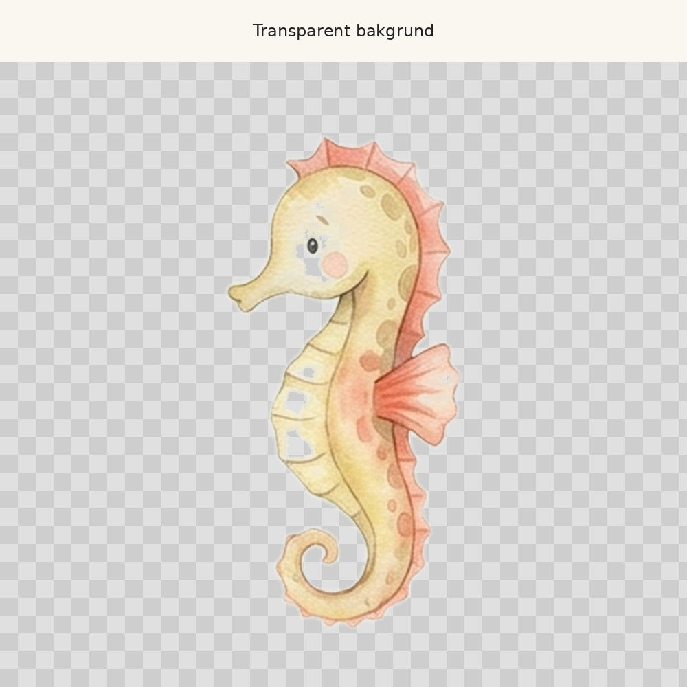 Sjöhäst – transparent PNG-motiv (clipart)