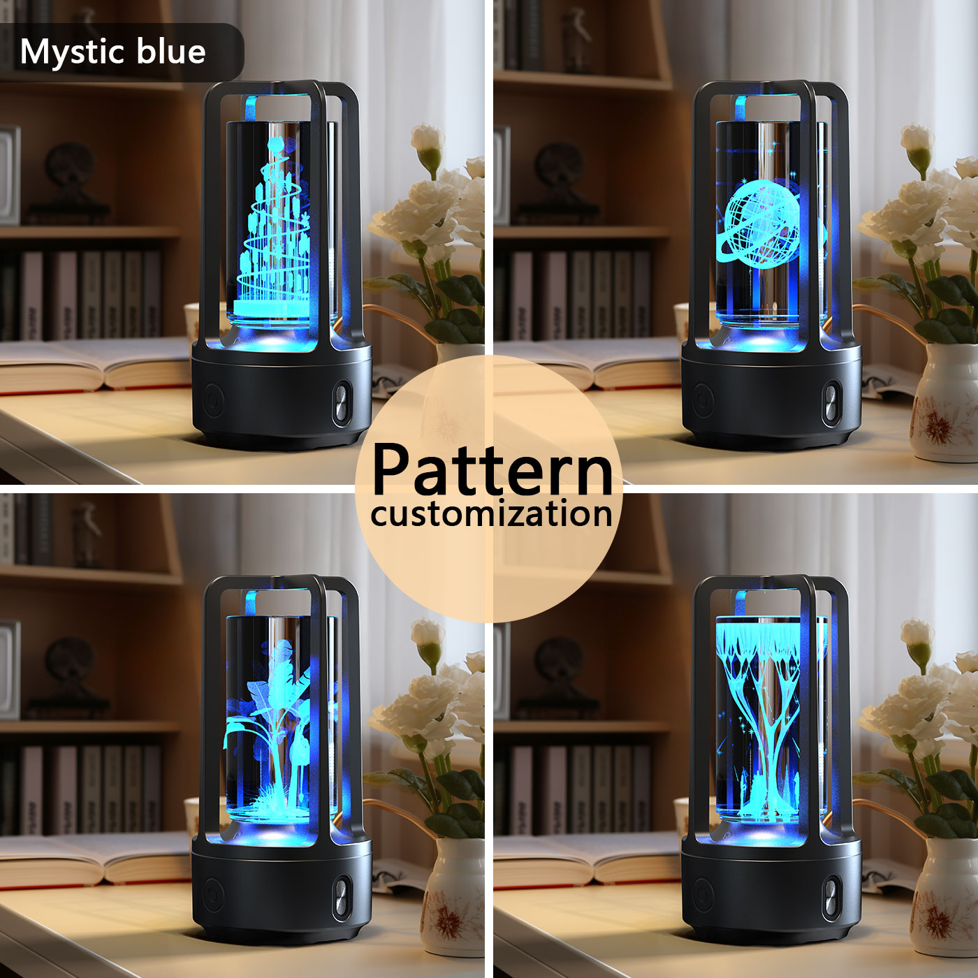 Creative 2 i 1 ljud akryl kristall lampa och Bluetooth-högtalare Alla hjärtans dag gåva Touch nattlampa