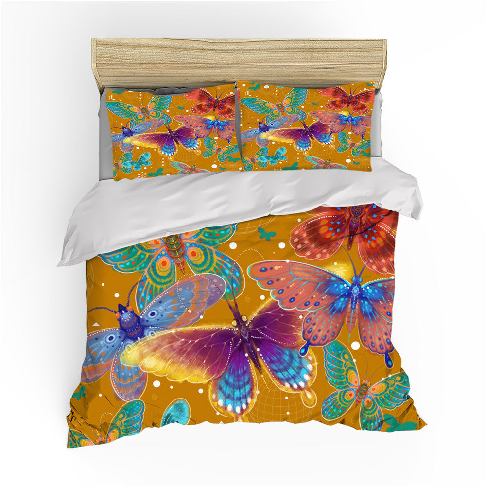 Home Textile Butterfly Quilt Cover Pillowcase