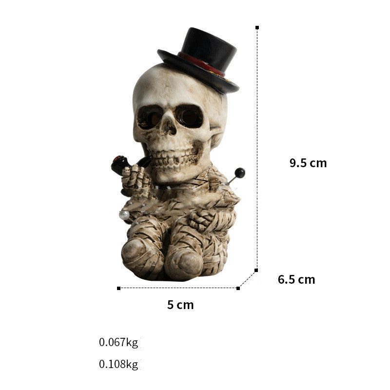 Resin Hantverk Halloween Dekorationer Hem Skalle Aromaterapi Heminredning