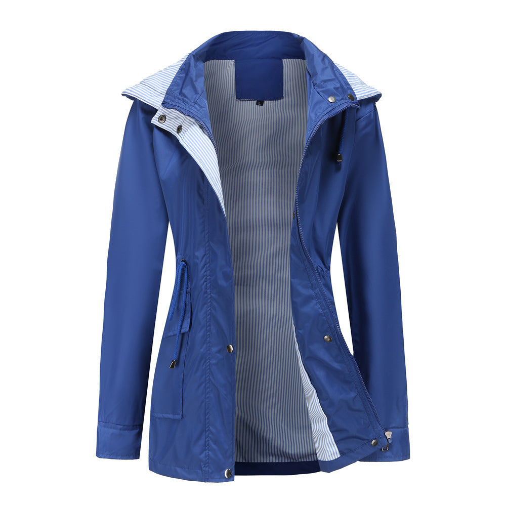 Trench-Coat à Capuche Amovible Femme Grandes Tailles
