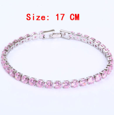 Cubic Zirconia Tennisarmband Iced Out Chain Kristallarmband Dam Herr Guld Armband Smycken