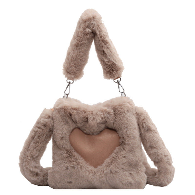 Love Handbags Sacs à bandoulière en peluche d'hiver pour femmes