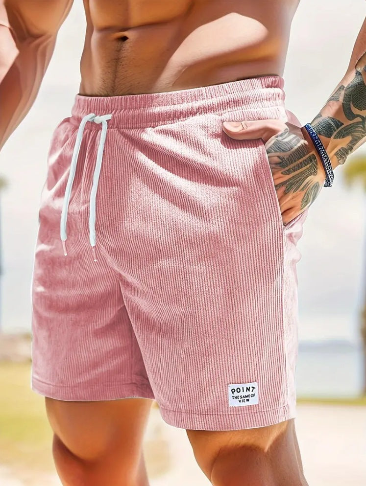 Shorts med snörning Sommarmanchester Sportkorta byxor Herrkläder