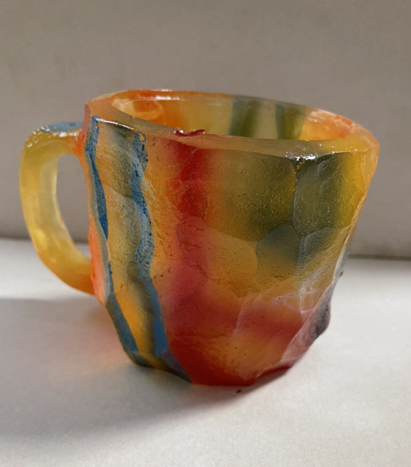 400ml kaffemuggar i hartskristall med handtag, elegant falsk mineralkristallkopp för arbetsplats, heminredning, julklapp, köksredskap