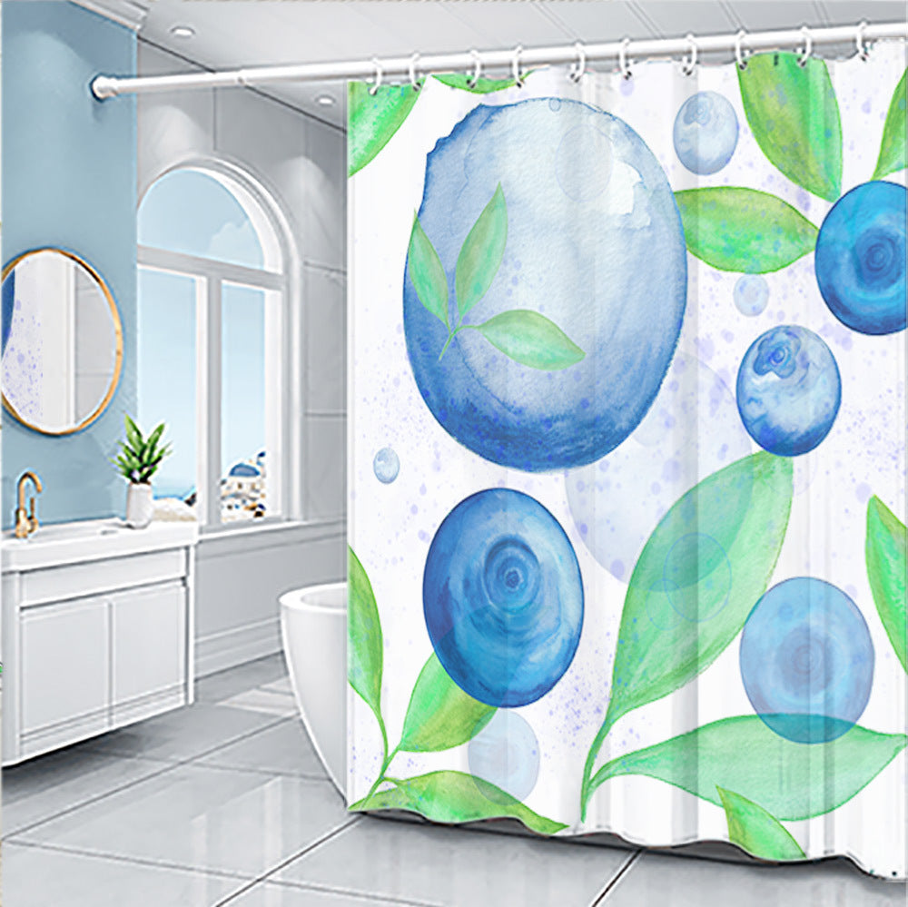Ensemble de rideau de douche série fruits de dessin animé