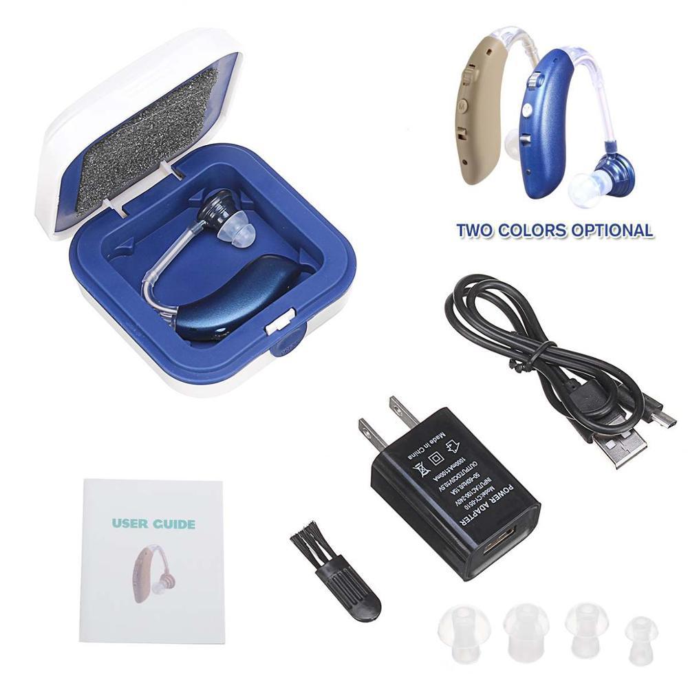 Écouteurs pour appareils auditifs avec amplificateur de son rechargeable
