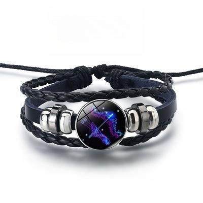 12 Constellations Luminous Armband Mode Nattlampa Punk Style Starry Sky Armband För Män Kvinnor Barn