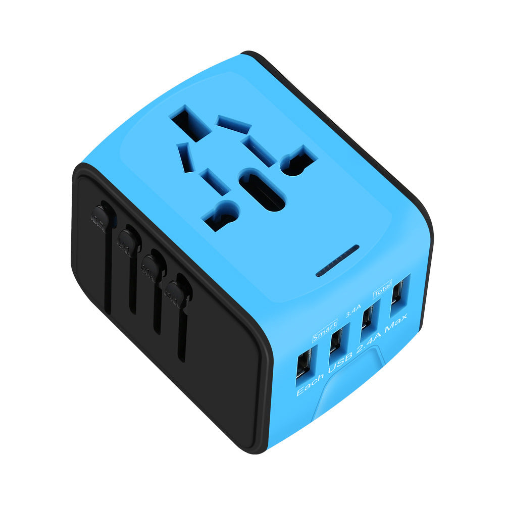Multifunktionell reseladdningsdocka med 4 USB-omvandlare
