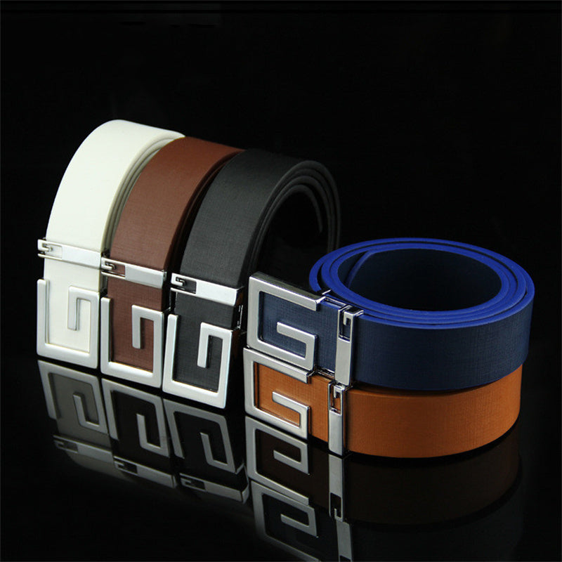 Unisex Fashionable Simple Smooth Buckle Belts - Minimalist Elegance