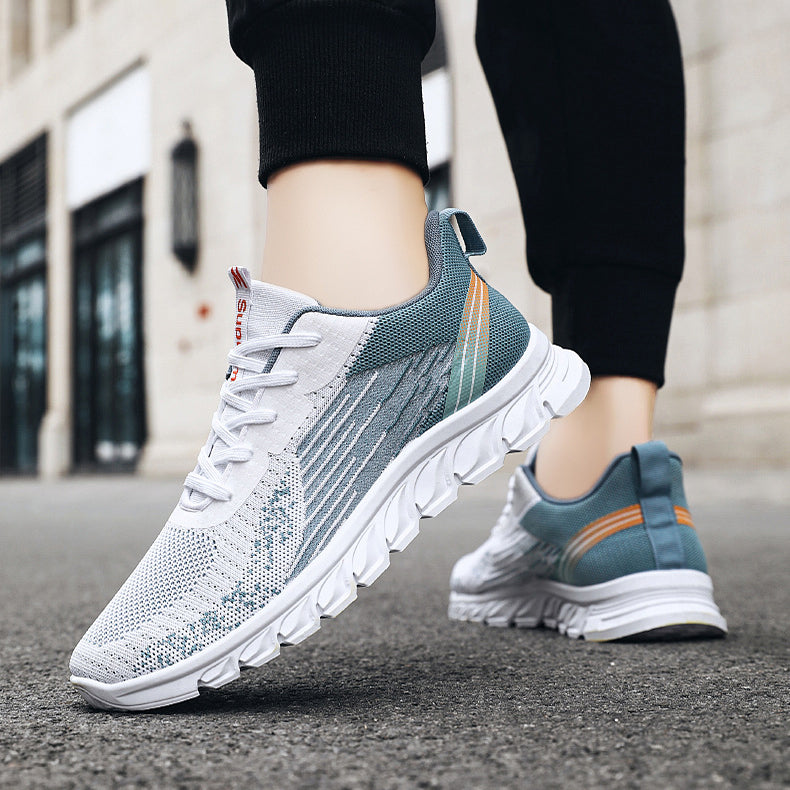 Sneakers för män Mode Skor med vågig botten Sport Löpning Promenadskor