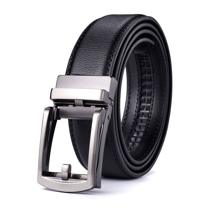 Men's Premium Two-Layer Cowhide Leather Belt Automatic Buckle - Elite Construction