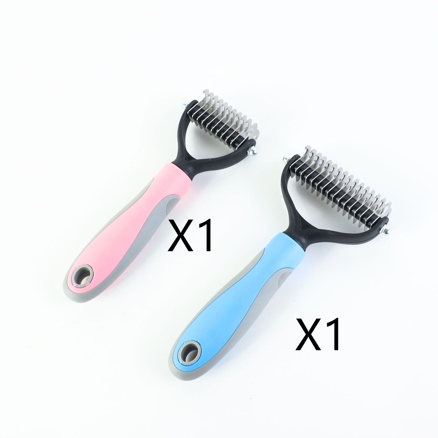 Stainless Steel Pet Brush - Double-Sided Hair Removal Comb for Grooming