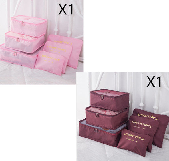 6 ST Reseförvaringsväska Set för Clothes Tidy Organizer