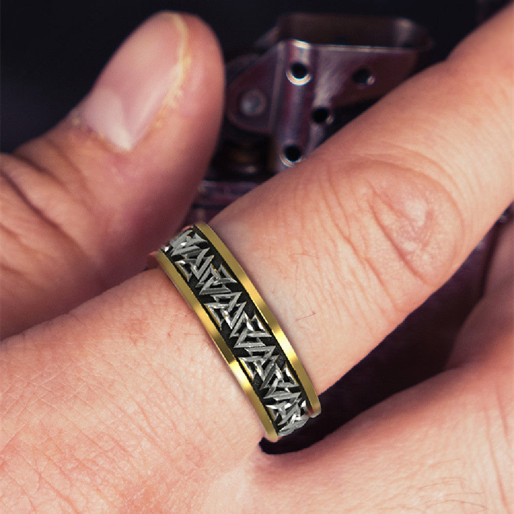 Bague en argent avec nœud Viking pour homme, ensemble en Bronze