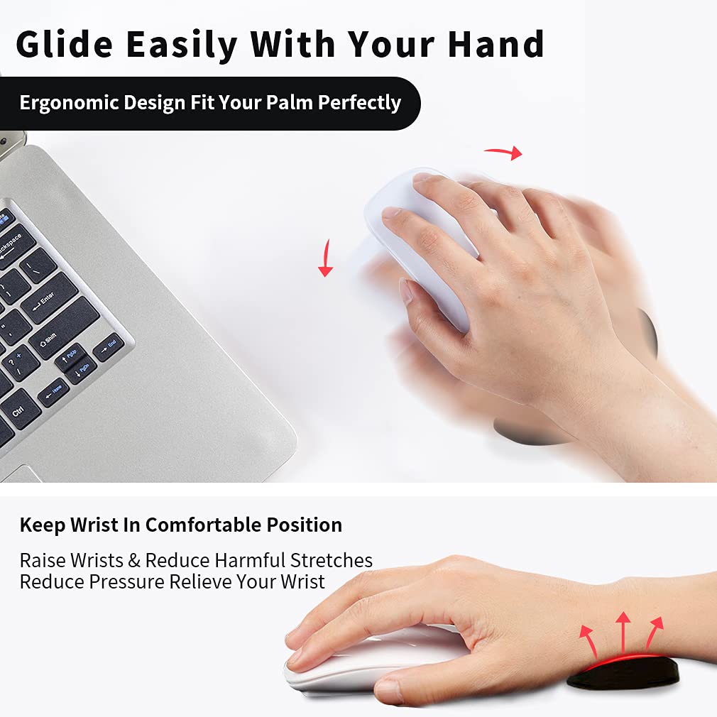 Ergonomiskt mus handledsstöd Musmattor Silicon Gel Non-Slip Streamline handledsstödsstödsmatta Datormusmatta för kontorsspel PC-tillbehör
