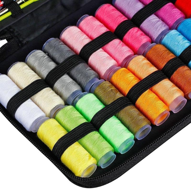 Sewing Kit Travel Bag Black Zipper Bag