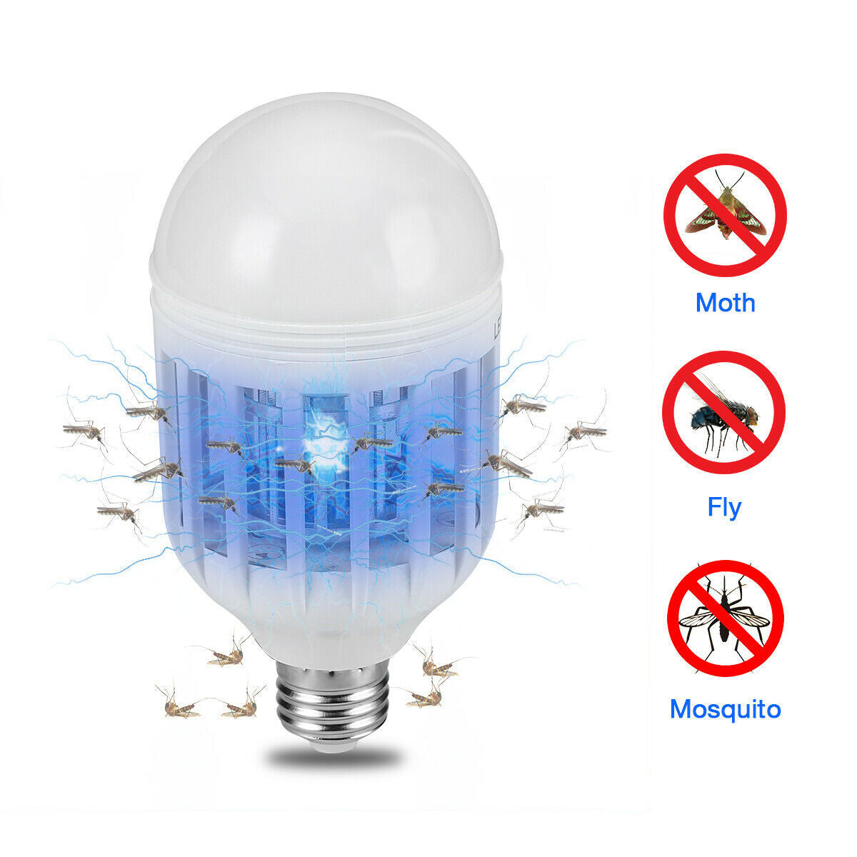 Bug Zapper ampoule moustique lampe piège à mouches tueur intérieur extérieur insecte E26 E27