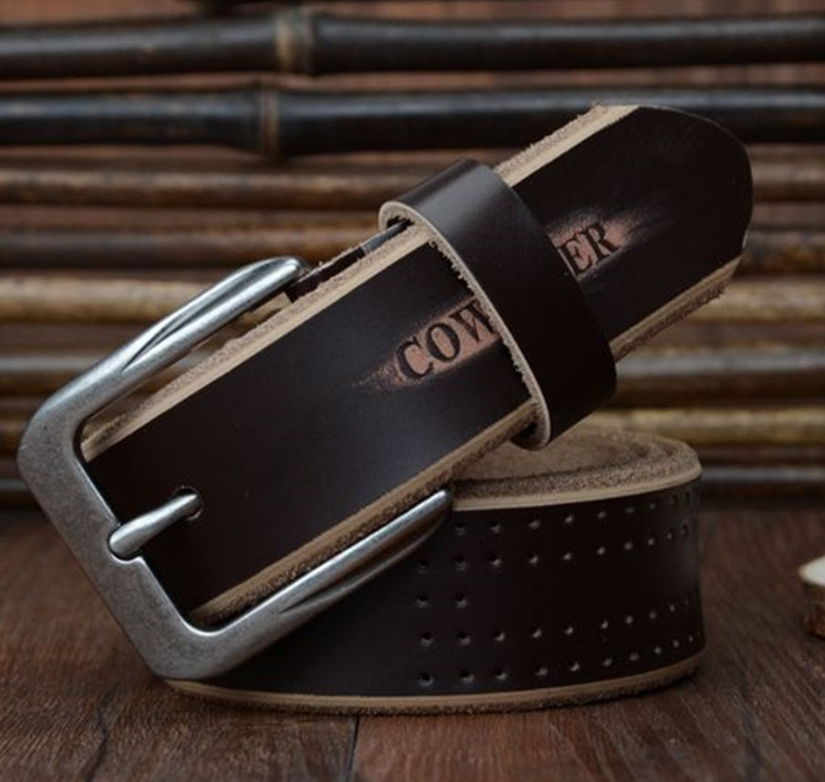 Men's Swedish Leather Belt - Nordic Quality