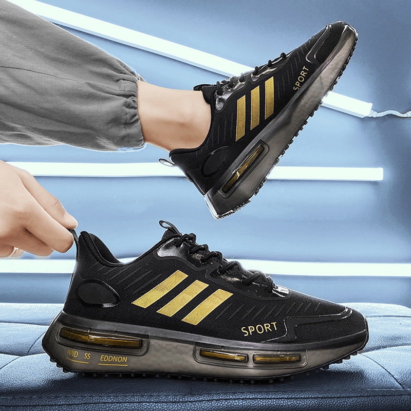 Air Cushion Sportskor Herr Snörning Sport Sneakers Utomhus Andas Casual Skor Promenader