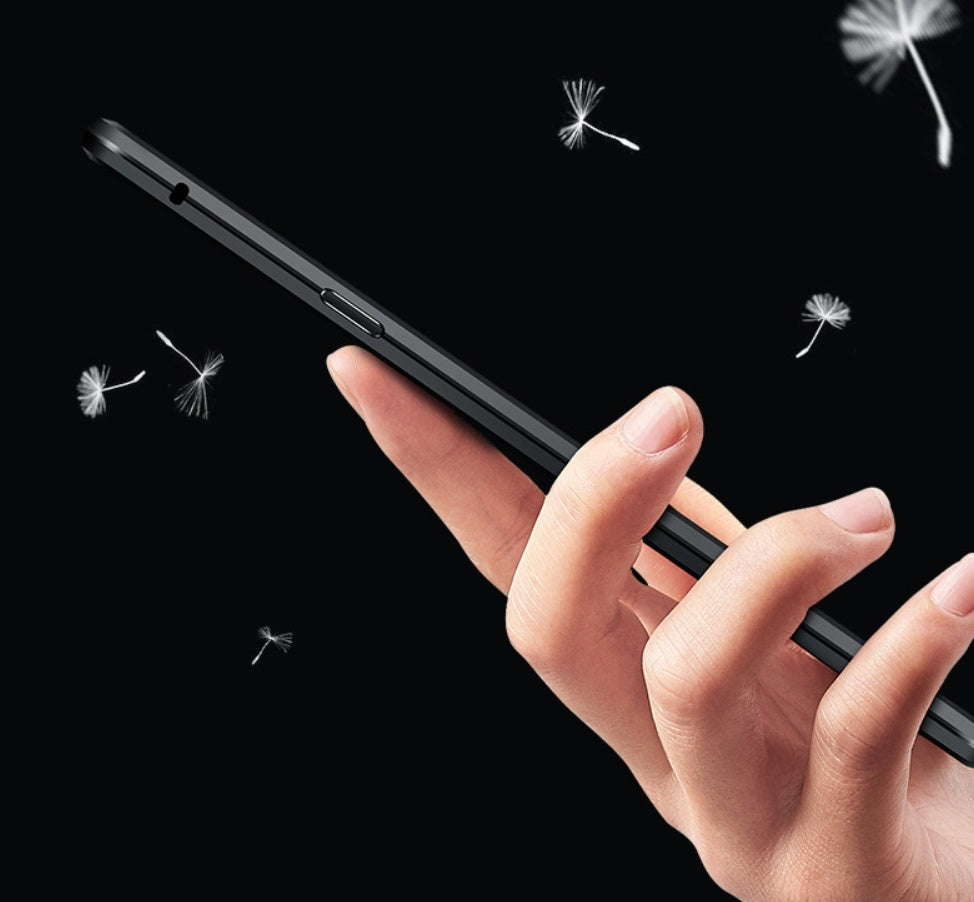 Dubbelsidigt magnetiskt mobiltelefonskal i glas utan peep-funktion