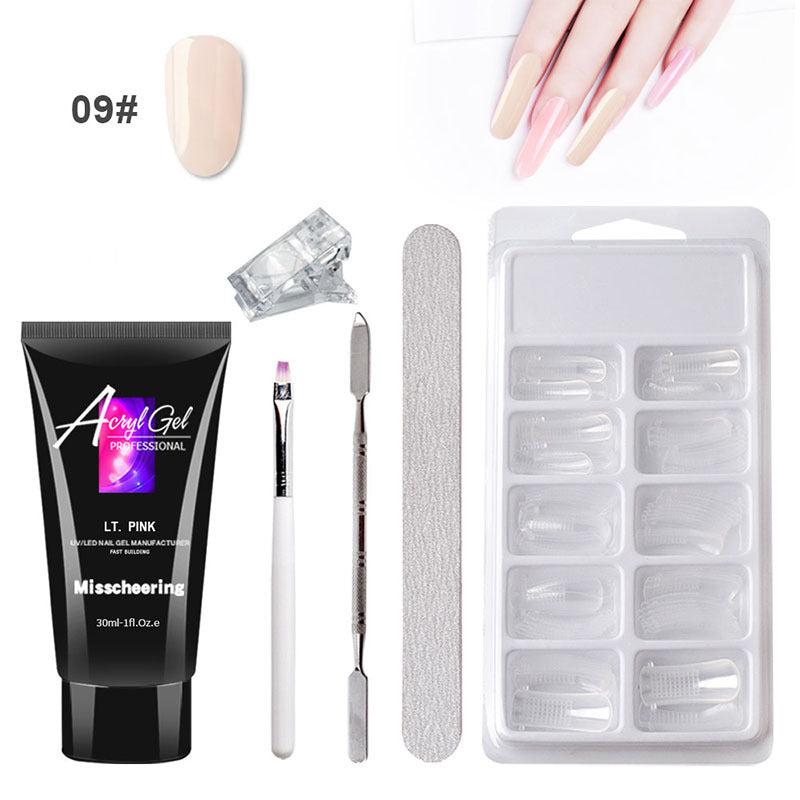 Painless Crystal Extension Gel Set - Quick Model Without Paper Holder | Professional Nail Art